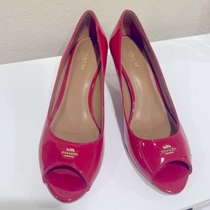 Red coach pumps